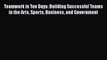[PDF] Teamwork in Ten Days: Building Successful Teams in the Arts Sports Business and Government