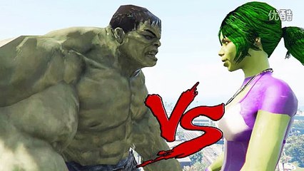 英雄称霸宇宙 绿巨人 VS 女绿巨人 Hulk vs. She Hulk 战斗 Fight 动漫 Animation