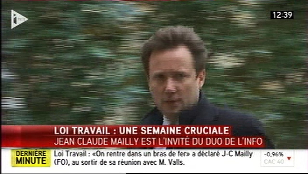 Jean-Claude Mailly Réforme code du travail LOI Myriam El Khomri M Valls