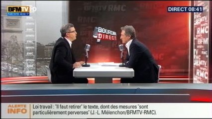 Jean Luc Mélenchon chez Bourdin 07 03 2016