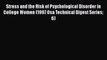 Download Stress and the Risk of Psychological Disorder in College Women (1997 Osa Technical