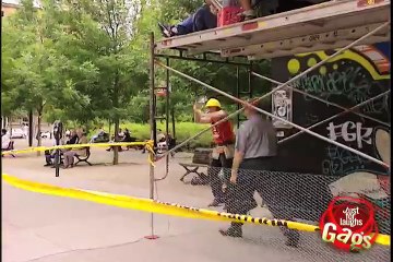 Falling pipes prank
