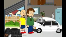 Caillou Breaks His Dads Cars Windshield/Grounded