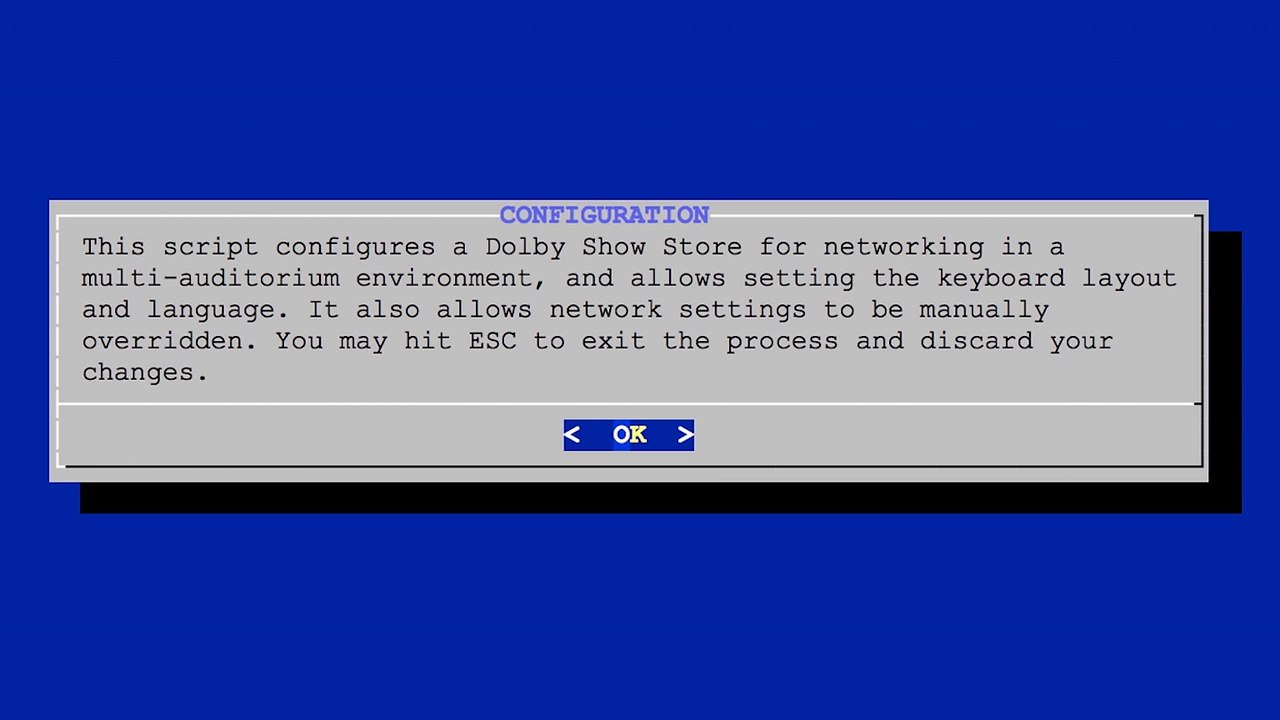Dolby DSS200: Server Configuration