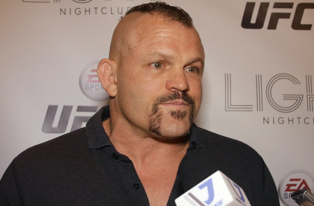 Chuck Liddell media scrum at EA UFC 2 launch in Las Vegas
