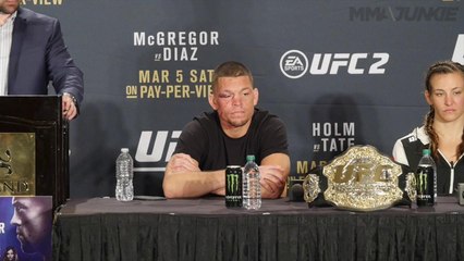 UFC 196 Nate Diaz post press conference highlight