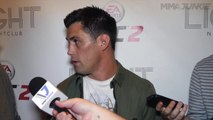 Dominick Cruz media scrum at EA UFC 2 launch in Las Vegas