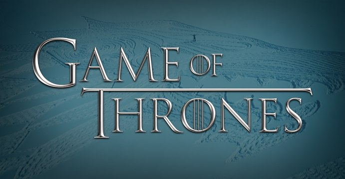 Game of Thrones : L'emblème de la famille Stark dessiné en géant dans la neige