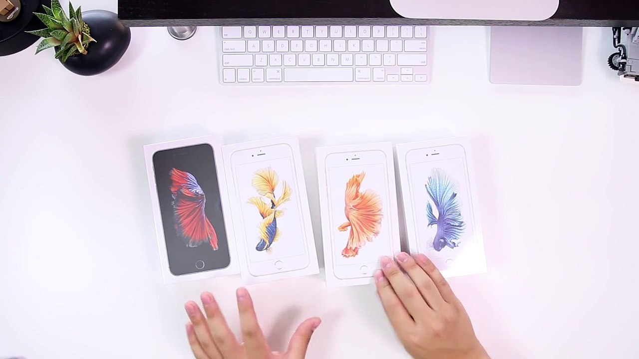 iPhone 6s Plus Unboxing & Color Comparison! (Rose Gold, Silver, Gold, & Space Gray)