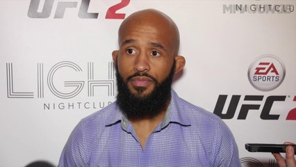Demetrious Johnson media scrum at EA UFC 2 launch in Las Vegas