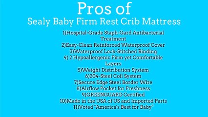 Best Price Sealy Baby Firm Rest Crib Mattress Em438 Viv1 Review