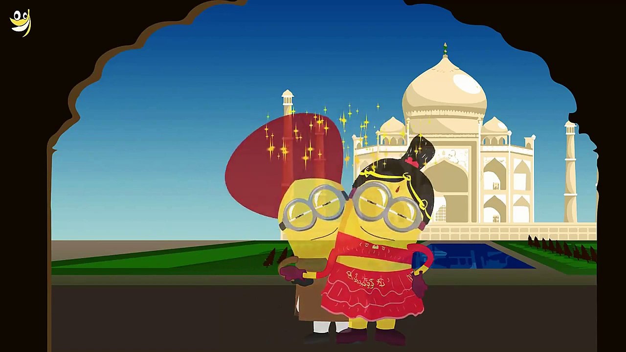 Minions Indian Dance at Taj Mahal Funny Cartoon @ mr bean & teddy