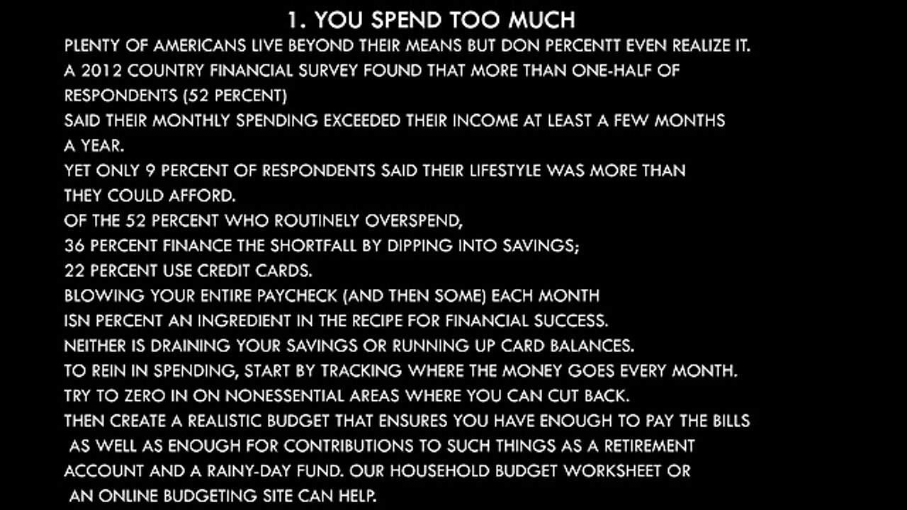 10 Reasons Why You'll Never Be Rich