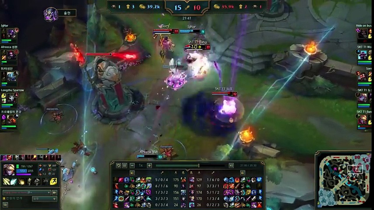 SKT T1 Faker - LeBlanc Mid Lane - KR SoloQ Highlights