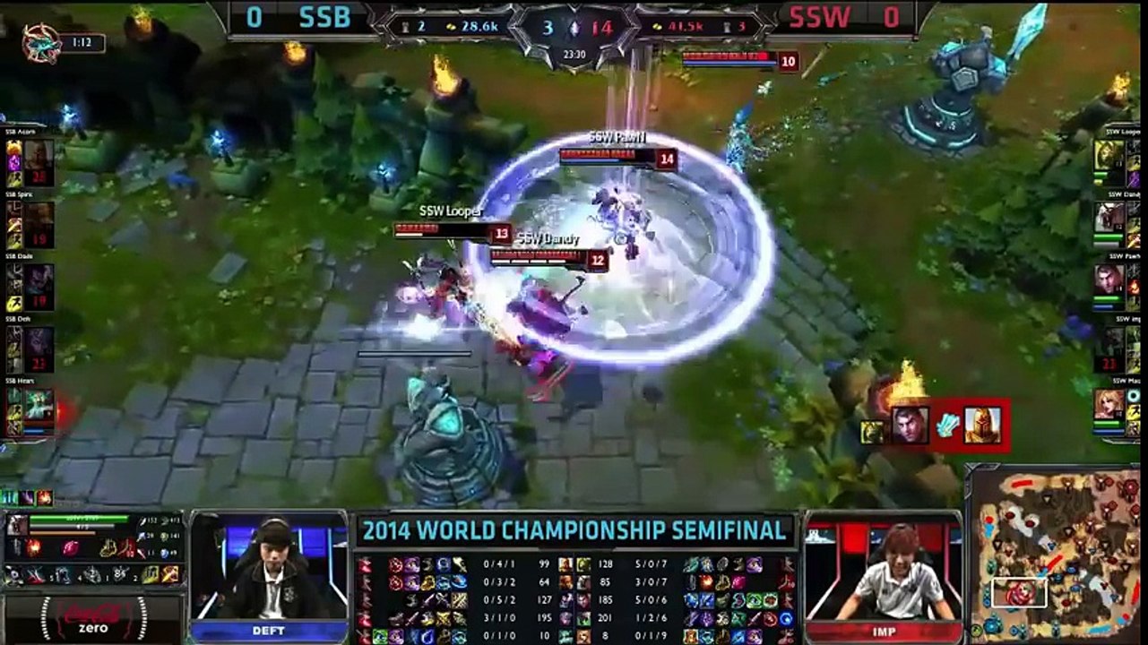 No 1 Top Lane Looper - SSW Looper Akali Highlights - SBB vs SSW Game 1 Worlds 2014