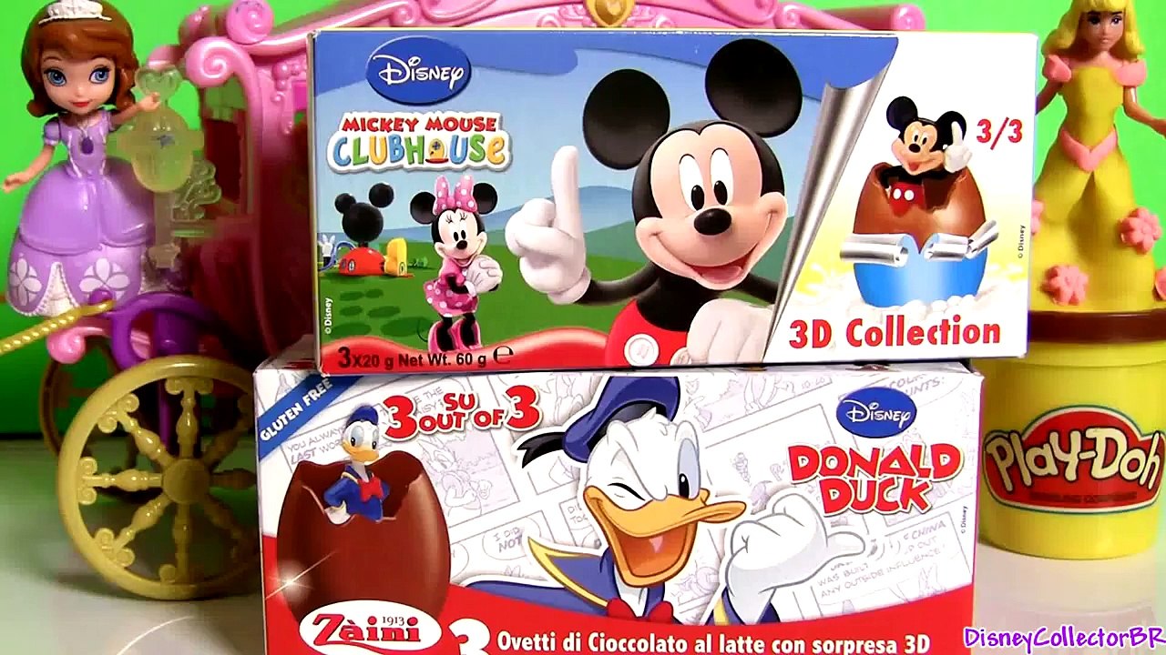 Donald Duck & Mickey Mouse Clubhouse Surprise Eggs 3D with Minni Mouse ...