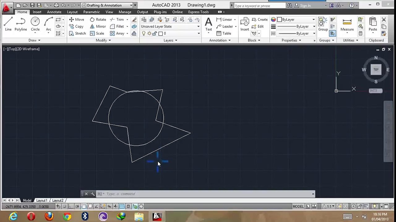 Autocad 2013 Tutorial - Move And Copy In urdu/Hindi (7-40)