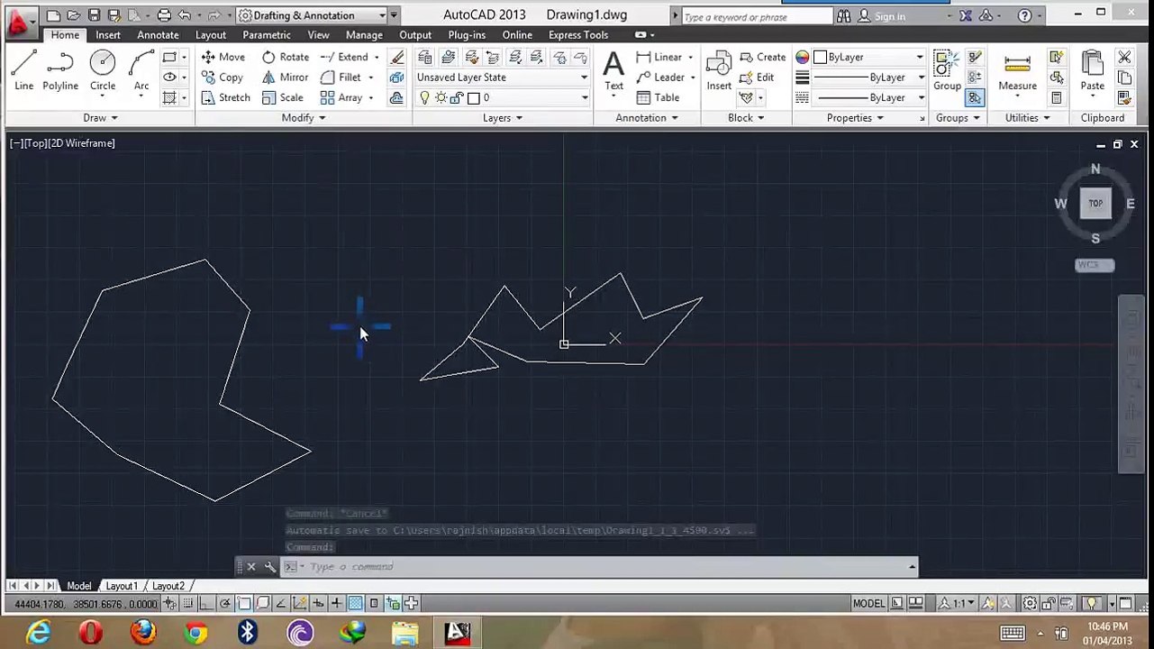 Autocad 2013 Tutorial - Region In urdu/Hindi (16-40)