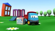 Kids 3D Construction Cartoons for Children 2: Leo Truck builds a HAUL TRUCK! {大卡车} kidsfir