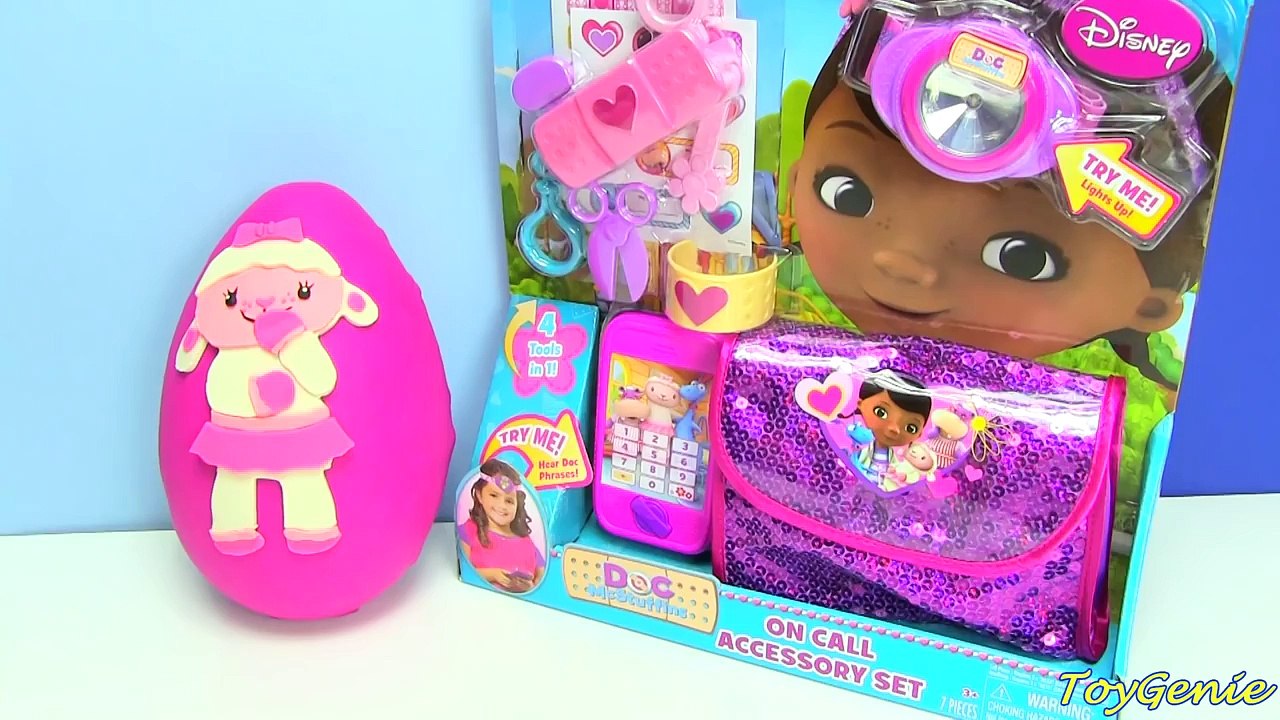 Doc McStuffins Lambie Play Doh Surprise Egg with Series 2 Blind Bags