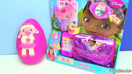 Doc McStuffins Lambie Play Doh Surprise Egg with Series 2 Blind Bags