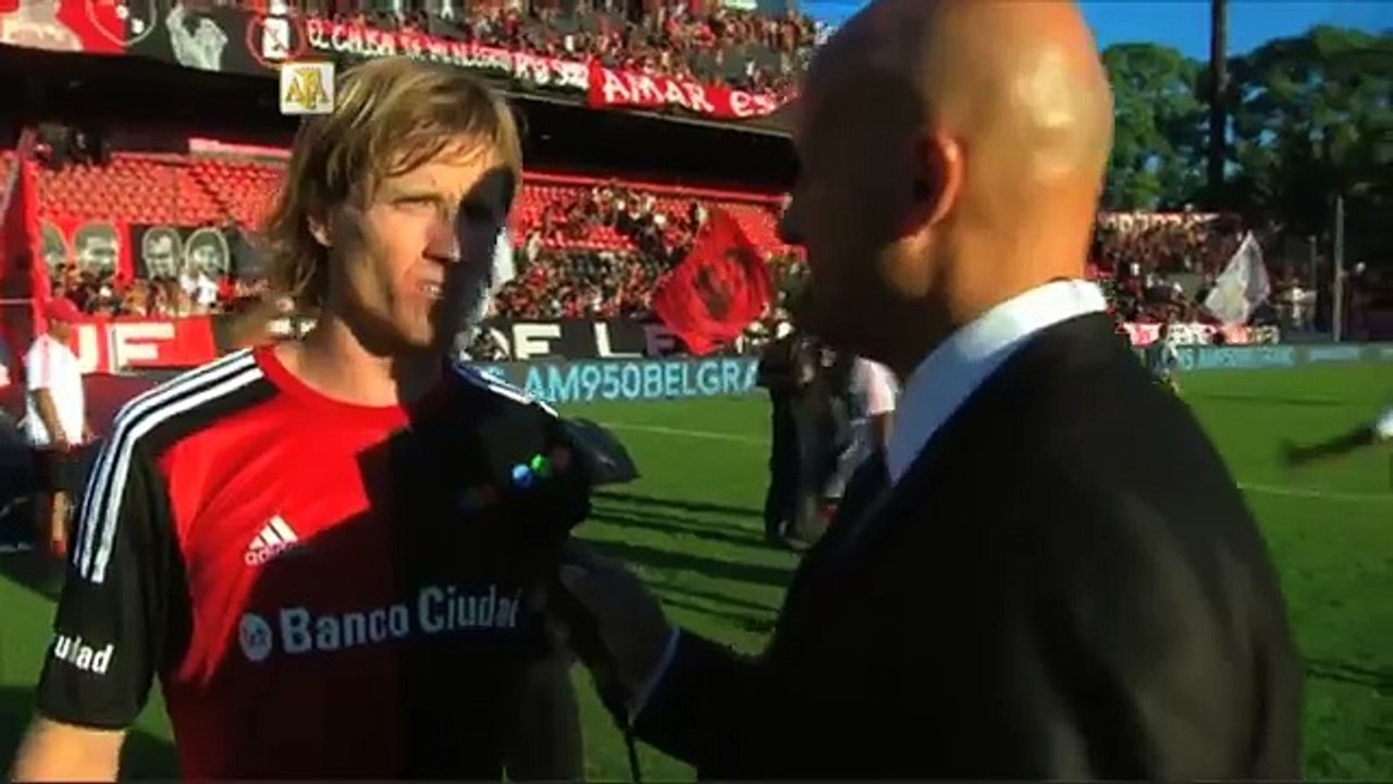 Mateo: "Lo necesitábamos". Newells 5 - Racing 0. Fecha 3. Primera División 2016.