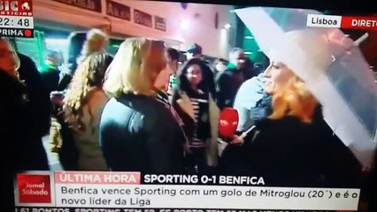 Adepto do Sporting importuna Jornalista Joana Latino em directo