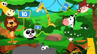 Animals Learn To Count | Animal Sound Song | Learn Animals For Childrens