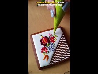 Nakış İşler Gibi Pasta Süsleyen Yetenekli Sanatçı