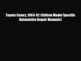 [PDF] Toyota Camry 1983-92 (Chilton Model Specific Automotive Repair Manuals) Read Full Ebook