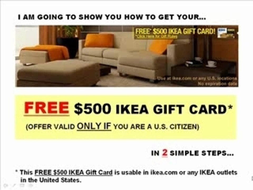 FREE $500 IKEA Gift Card / Certificate (US ONLY)