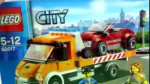 Dessin animé Lego. Dépanneuse et cabriolet. Kit de jeu Lego City Flatbed Truck pour enfants.  Dessins Animés En Français