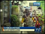 Familias afectadas por las fuertes lluvias en Pucará
