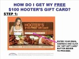 FREE $100 Hooters Gift Card (US ONLY)