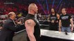 Dean Ambrose confronts Brock Lesnar during their WWE Fastlane contract signing Raw, Feb. 8, 2016