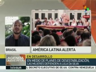 Brasileños se movilizan para apoyar a Lula y al gobierno de Dilma