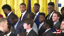 PRESIDENT OBAMA HONORS THE 2015-2016 COLLEGE FOOTBALL PLAYOFF NATIONAL CHAMPION ALABAMA CRIMSON TIDE