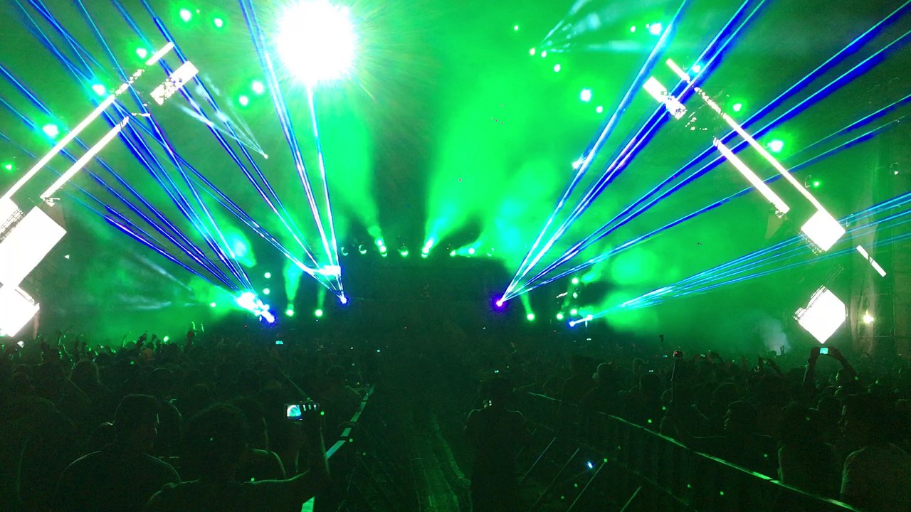 EMF in Guatemala with Zedd, Dirty South, Skrillex, nu-salt laser light shows international
