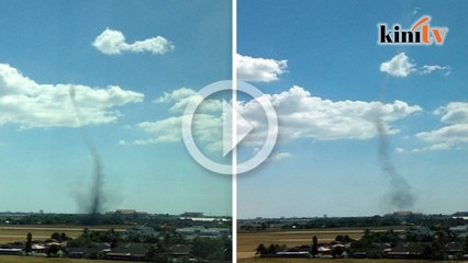 Video puting beliung 'pusaran debu' di Kedah