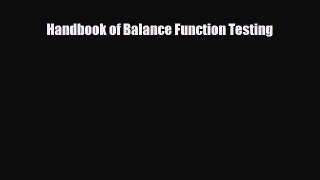 [PDF] Handbook of Balance Function Testing [Download] Online