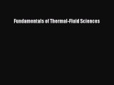 Download Fundamentals of Thermal-Fluid Sciences PDF Online