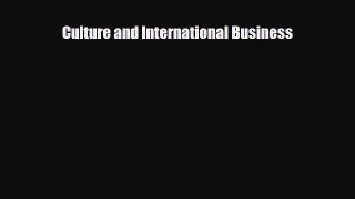 [PDF] Culture and International Business Download Full Ebook