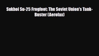 [PDF] Sukhoi Su-25 Frogfoot: The Soviet Union's Tank-Buster (Aerofax) Read Online