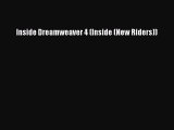 Read Inside Dreamweaver 4 (Inside (New Riders)) Ebook