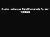 Download Creative Landscapes: Digital Photography Tips and Techniques PDF