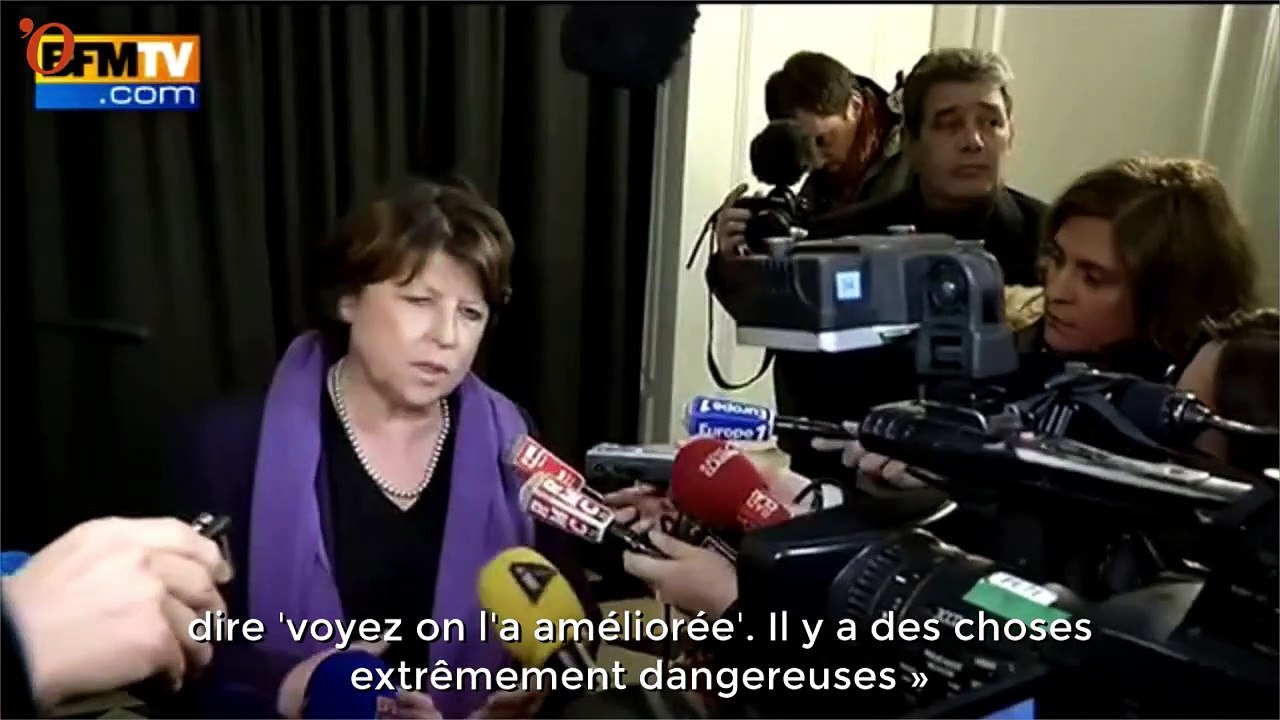 Martine Aubry fait la leçon à Myriam El Khomri au Bureau national du PS
