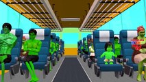 Spiderman Wheels On Bus Go Round And Round Children Nursery Rhymes | Hulk Batman Cartoons