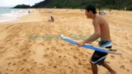 Double Front Flip off Skimboard and Bodyboard