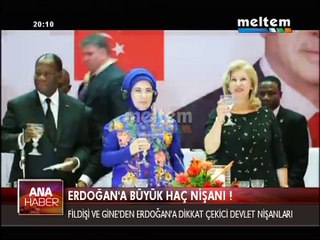 ERDOĞAN'A BÜYÜK HAÇ ŞEREF NİŞANI
