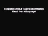 PDF Complete German: A Teach Yourself Program (Teach Yourself Language) Free Books